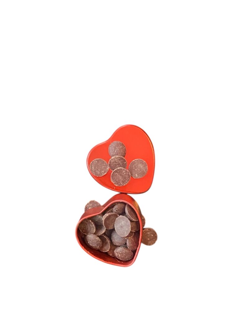 RED HEART TIN
BELGIAN DARK CHOCOLATE BUTTONS - Image 2