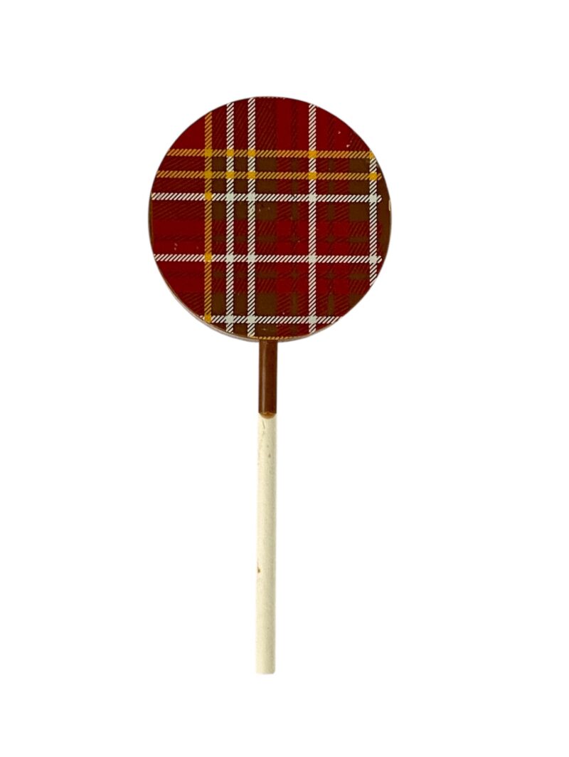 Tartan Belgian Chocolate Lollipop
