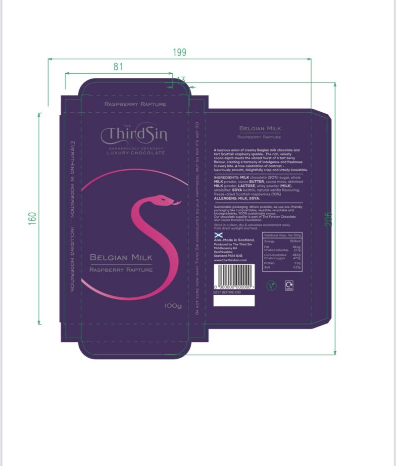 RASPBERRY RAPTURE 100g bar